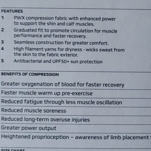 2XU - COMPRESSION PERFORMANCE RUN SLEEVE - UNISEX TITANIUM /BLACK SIZE XL NWT - Picture 10 of 11